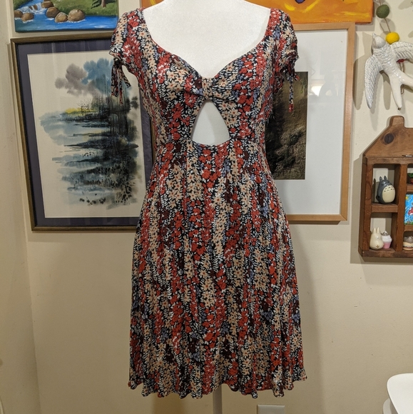 Free People Miss Right Cutout Skater Dress SZ XS - Picture 14 of 14